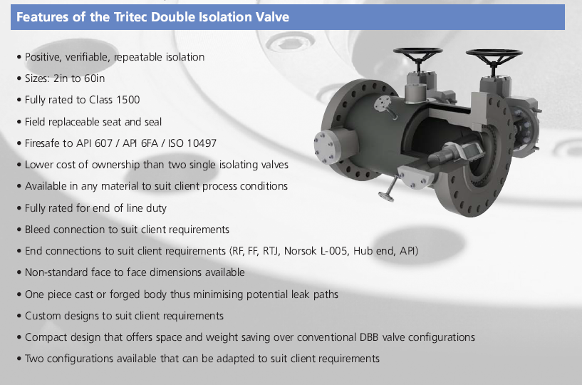 DOUBLE BLOCK AND BLEED VALVE